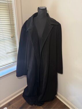 Gallery Women Black Trench Coat Jacket 26W
